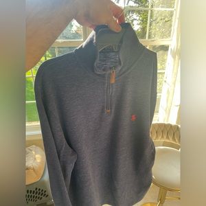Mens Navy Polo Quarterzip Medium